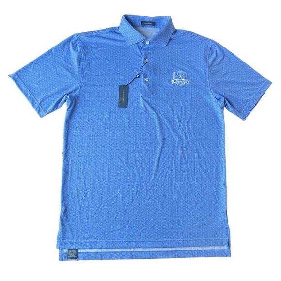 NWT Turtleson Vincent Tortoise Shell Performance Polo Amateur Players Blue Med - Picture 2 of 10